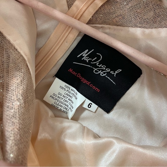 Mac Duggal Copper Beaded Fringe Column Gown 5452 - Picture 5 of 10